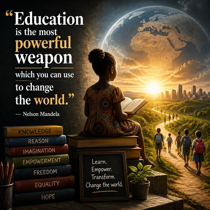 Education is the most powerful weapon which you can use to change the world. — Nelson Mandela...