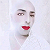 Post: This image appears to be a heavily edited or filtered selfie of a person with the following...